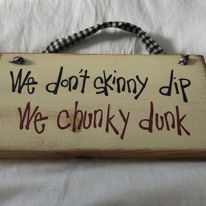 Primitive/rustic wooden sign.